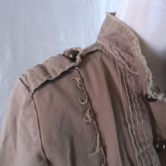 Denim Co Shaki Military Inspire Jacket Size Medium - Picture 6 of 16